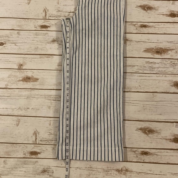 Madewell Emmett Wide-Leg Crop Pants in Stripe Button-Front Edition Moe Stripe 27 - Picture 5 of 16